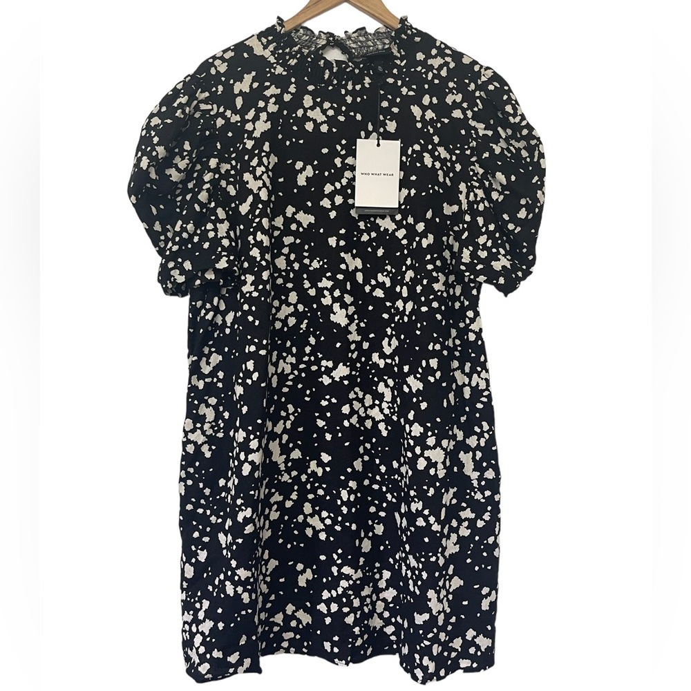NWT Who What Wear Dress Puffed Sleeves Size XL